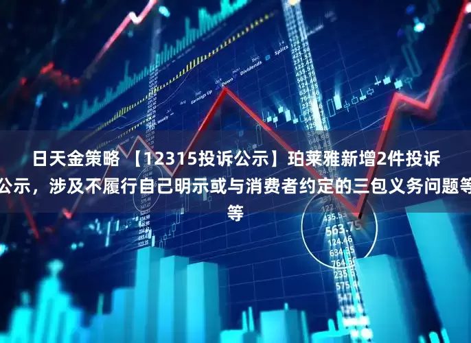 日天金策略 【12315投诉公示】珀莱雅新增2件投诉公示，涉及不履行自己明示或与消费者约定的三包义务问题等